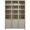 Vitrine EXHIBIT Metall 200 x 140 x 42 cm pulverbeschichtet matt Sandfarben