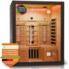 Artsauna Infrarotkabine Helsinki 150 mit Dual Technologie & LED – 3 Personen Wärmekabine Schwarz
