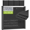 JUSKYS® WPC Sichtschutzzaun 4er Set – 4x Element + 5x Pfosten & Zubehör, Gartenset WPC- & Stahlkonstruktion, Anthrazit / Grau