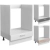 VCM Ofenschrank   Maße ca. H. 82 x B. 60 x. T. 46 cm   Herdumbauschrank   verstellbare Füße   Backofenschrank mit Zusatzfach Klappe – Esilo