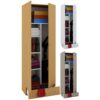 VCM Holz-Besenschrank   6 Fächer   Maße: . B. 70 x H. 196 x T. 40 cm   Haushaltsschrank   Mehrzweckschrank   Extra Schublade – Vandol