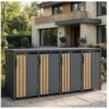 Home Deluxe Mülltonnenbox KANTO – 4x 240L