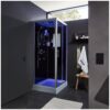 HOME DELUXE Duschkabine mit LED-Beleuchtung WAVE L – 100 x 80 cm