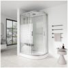 HOME DELUXE Duschkabine mit Wasserfall und Rückenmassage WHITE PEARL – 120 x 80 cm Rechts