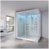 HOME DELUXE Dampfdusche mit Wasserfall und LED-Beleuchtung DESIGN XL – 180 x 130 cm