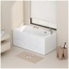 HOME DELUXE Seniorenbadewanne liegend mit Whirlpoolfunktion VITAL M –  153 x 76 cm Rechts