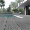HOME DELUXE WPC Terrassendielen Komplettset (inkl. Unterkonstruktion) SAMANA – Hellgrau 20m²