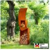 HOME DELUXE Gartenkamin mit Holzlager SWING – Made in Germany