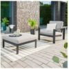 HOME DELUXE Gartenlounge Aluminium RIO S – Anthrazit