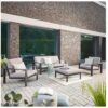 HOME DELUXE Gartenlounge Aluminium RIO L – Anthrazit
