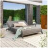 HOME DELUXE Sonnenliege für 2 mit verstellbarer Rückenlehne VALENCIA – 203 x 144 cm Anthrazit