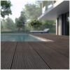 HOME DELUXE WPC Terrassendielen Komplettset (inkl. Unterkonstruktion) SAMANA – Dunkelbraun 30m²