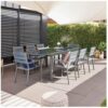 HOME DELUXE Garten-Sitzgruppe ausziehbar SOL MADERA – 180/240 x 90 cm 2 Stühle