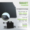 Tepto 1820Wp Balkonkraftwerk Smart mit Hoymiles Mikrowechselrichter – Schrägdachmontage senkrecht