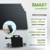 Tepto 1820Wp Balkonkraftwerk Smart mit Hoymiles Mikrowechselrichter – Balkonmontage