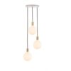 Tala Triple Pendelleuchte mit Sphere IV Leuchtmittel / Baldachin weiß (Messing) Messing