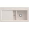 Villeroy und Boch Subway 60 Einbauspüle 671201KR rechts, mit Ablaufgarnitur, 1000 x 510 mm, Handbetätigung, crema CeramicPlus