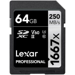 Lexar Professional 1667x UHS II SDXC 64GB V60 250MB/90MB