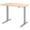 HAMMERBACHER VXMKA12/3/S elektrisch höhenverstellbarer Schreibtisch 70,0 – 120,0 cm – elektrisch Ahorn / silber
