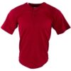 Active Athletics Baseball Jersey, 2 Button Henley Jersey – rot Gr.XL