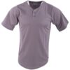 Active Athletics Baseball Jersey, 2 Button Henley Jersey – grau Gr.L