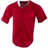 Active Athletics Baseball Jersey, Full Button Jersey – rot Gr.2XL