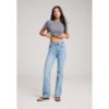 Stradivarius D98 Straight-Fit-Jeans im Vintagelook  MITTELBLAUER WASHED-LOOK IM HELLEN JEANSBLAU 36