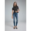 Stradivarius D09 Skinny-Jeans mit sehr hohem Bund  MITTELBLAUER DENIM-WASHED-LOOK 42