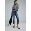 Stradivarius D07 Skinny-Jeans mit hohem Bund  IM STÜCK GEFÄRBTER DENIM-WASHED-LOOK 32