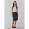 Stradivarius Racerback-Shirt aus Baumwollripp  Grau Melange S
