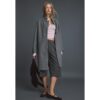 Stradivarius Basic-Mantel mit weichem Griff  Graumeliert M