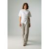 Stradivarius D91 Jeans mit tiefem Bund, Weites Bein und Serge  Khaki 38