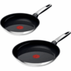 Tefal Emotion+ 2Teiliges Pfannenset 24/28Cm  Premium Edelstahl  Keramik Antihaftversiegelung  Induktion