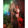 BOLAND BV Skelett-Hängedeko Halloweendeko grau-schwarz 180 cm