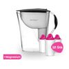 PearlCo GmbH Wasserfilter Fashion (3.3l) inkl. 12 Filterkartuschen anthrazit
