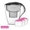 PearlCo GmbH Wasserfilter Astra LED inkl. 3 Filterkartuschen anthrazit
