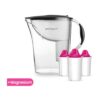 PearlCo GmbH Wasserfilter Standard (2,4l) inkl. 3 Filterkartuschen anthrazit