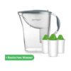 PearlCo GmbH Wasserfilter Standard (2,4l) inkl. 3 Filterkartuschen grau