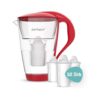 PearlCo GmbH Glas-Wasserfilter inkl. 12 Filterkartuschen rot