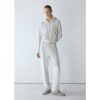 Velours-Hose mit weicher Haptik grau – Damen – S – MANGO