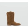 Cowboy-Stiefel aus Leder mit Stickereien mittelbraun – Kinder – 33 – MANGO KIDS