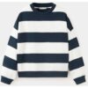 Gestreiftes Boxy-Fit-Sweatshirt marineblau – Kinder – 5-6 Jahre – MANGO KIDS