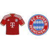 FC Bayern Magnet Logo & Trikot 2er-Set – Rot/Weiß