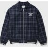 Drôle de Monsieur Check Flannel Jacket With Slogan blue L male