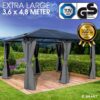 Brast Alu-Pavillon PREMIUM 3,6×4,8 m grau