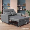 Ambiness 3in1 Zweisitzer Schlafsofa dunkelgrau
