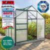 Brast Aluminium Gewächshaus 250x190x195 grün