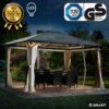 Brast Alu-Pavillon SUMMERDREAM 3x4m beige inkl. LEDs