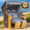 Brast Strandkorb BORNHOLM Premium grau