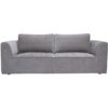 Miliboo Designer-Sofa aus grau strukturiertem Samtoptik-Stoff, 3-Sitzer GRAMMY